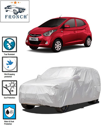 FRONCH Car Cover For Hyundai Eon (With Mirror Pockets)(Silver)