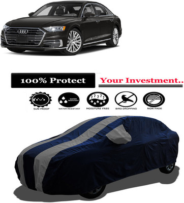 Amexride Car Cover For Audi A8 L 60 TFSI Quattro (With Mirror Pockets)(Grey)