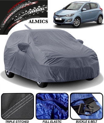 ALMICS Car Cover For Hyundai i20 (With Mirror Pockets)(Grey)