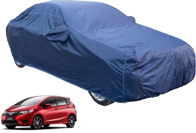 Auto Hub Car Cover For Honda Jazz (With Mirror Pockets)(Blue)