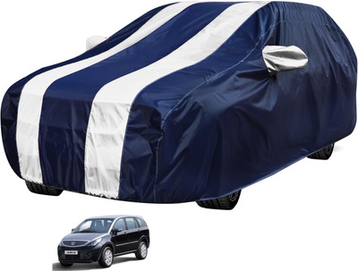 Auto Hub Car Cover For Tata Aria (With Mirror Pockets)(Blue, White)