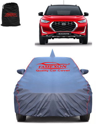 FAMEXON Car Cover For Nissan Magnite (With Mirror Pockets)(Grey)