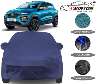 V VINTON Car Cover For Renault Kwid (With Mirror Pockets)(Blue)