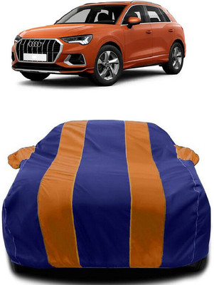 Autoprime Car Cover For Audi Q3 (With Mirror Pockets)(Orange, Blue)
