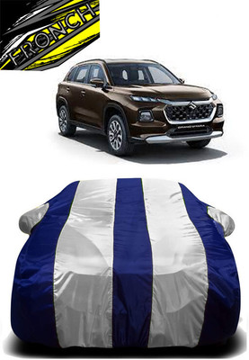 FRONCH Car Cover For Maruti Suzuki Grand Vitara (With Mirror Pockets)(White, Blue)
