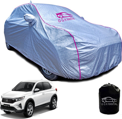 G G K RANTAL Car Cover For Honda WRV (With Mirror Pockets)(Silver)