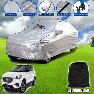 AUTOBIRSA Car Cover For MG Astor (With Mirror Pockets)(Silver, Grey, For 2020, 2021, 2022, 2023 Models)