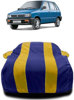 Autoprime Car Cover For Maruti 800 AC BSII (With Mirror Pockets)(Yellow, Blue)