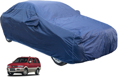 Auto Hub Car Cover For Chevrolet Tavera (With Mirror Pockets)(Blue)