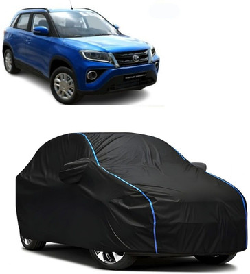 WSK Car Cover For Toyota Urban Cruiser (With Mirror Pockets)(Black, Blue)