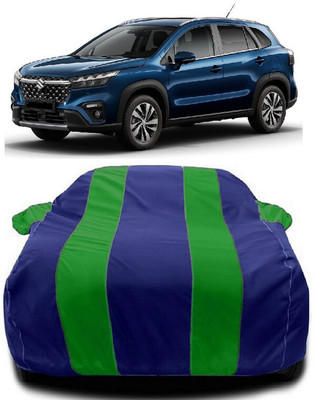 Autoprime Car Cover For Maruti Suzuki S-Cross (With Mirror Pockets)(Green, Blue)