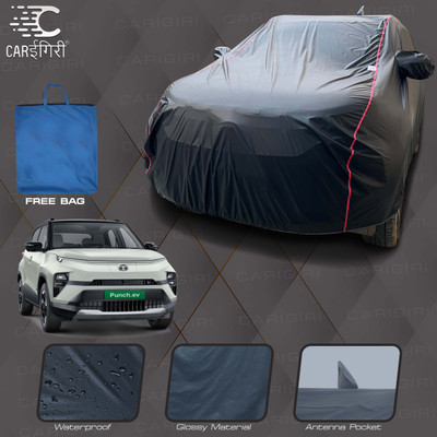Carigiri Car Cover For Tata Punch EV, Punch (With Mirror Pockets)(Black, Red, For 2024 Models)