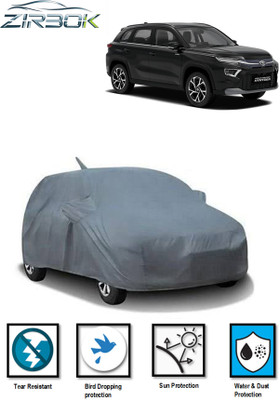 ZIRBOK Car Cover For Toyota Urban Cruiser Hyryder (With Mirror Pockets)(Grey)