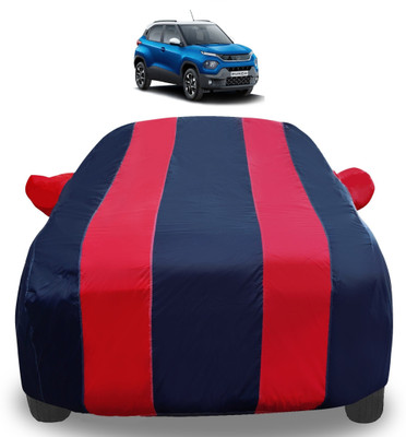 Auto Hub Car Cover For Tata Punch (With Mirror Pockets)(Red)