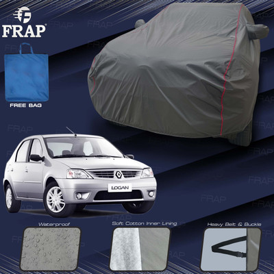 Frap Car Cover For Mahindra Logan, Logan CNG, Logan Edge, Logan 1.4 GLE (With Mirror Pockets)(Grey, Red)
