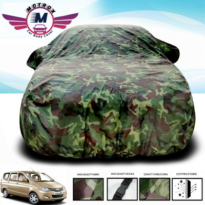 MoTRoX Car Cover For Chevrolet Enjoy (Without Mirror Pockets)(Green)