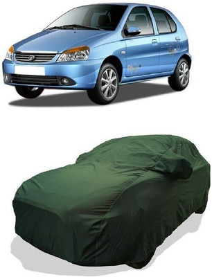 QLAX Car Cover For Hyundai Indica eV2 Emax CNG GLS (With Mirror Pockets)(Green)