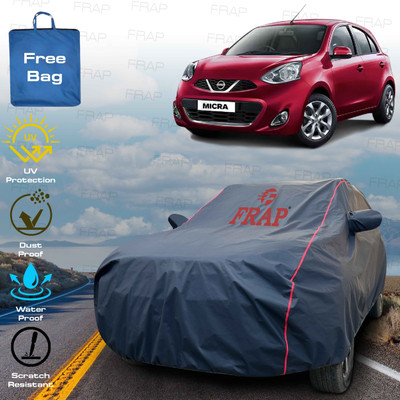 Frap Car Cover For Nissan Micra (With Mirror Pockets)(Blue, Red)
