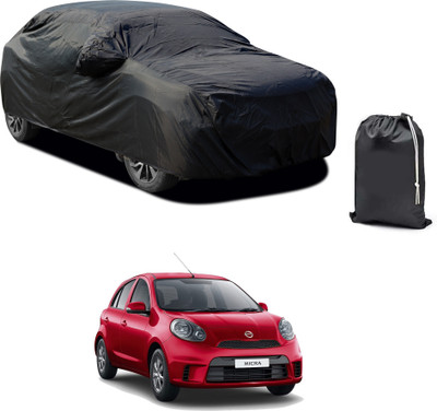 CODOKI Car Cover For Nissan Micra Active (With Mirror Pockets)(Black)