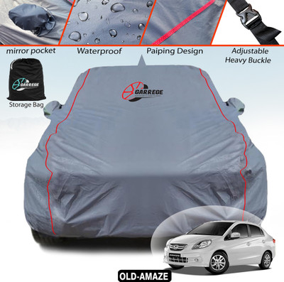 GARREGE Car Cover For Honda Amaze S i-VTEC (With Mirror Pockets)(Grey, For 2013, 2014, 2015, 2016, 2017 Models)