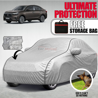 Car Styling Car Cover For Honda Amaze (With Mirror Pockets)(Silver, Black, For 2020, 2021, 2022, 2023, 2024 Models)