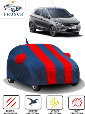 FRONCH Car Cover For Tata Tiago (With Mirror Pockets)(Red, Blue)