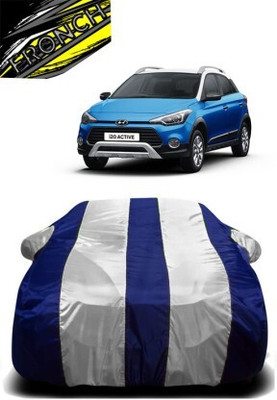 FRONCH Car Cover For Mahindra KUV100 (With Mirror Pockets)(White, Blue)
