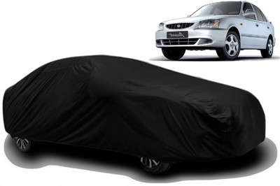 R Rayvin Star Car Cover For Hyundai Accent (With Mirror Pockets)(Multicolor)
