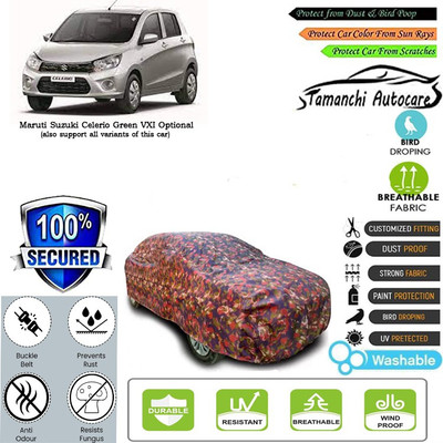 Tamanchi Autocare Car Cover For Maruti Suzuki Celerio Green VXI Optional(Multicolor)