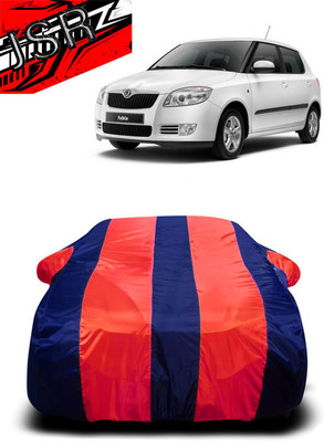 J S R Car Cover For Skoda Fabia 1.6 TDI (With Mirror Pockets)(Red, Blue)