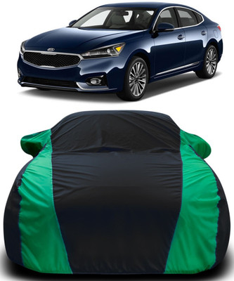 AMVISH Car Cover For Kia Cadenza (With Mirror Pockets)(Black, Green)
