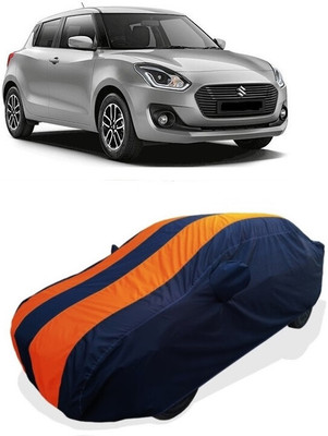 Coxtor Car Cover For Maruti Suzuki Swift ZXI Plus Petrol (With Mirror Pockets)(Orange)