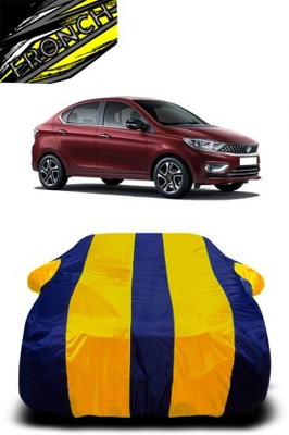 FRONCH Car Cover For Tata Tigor (With Mirror Pockets)(Yellow, Blue)
