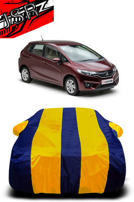 J S R Car Cover For Honda Jazz 1.2 S AT i VTEC (With Mirror Pockets)(Yellow, Blue)