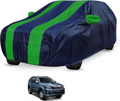 Auto Hub Car Cover For Toyota Fortuner (Without Mirror Pockets)(Black, Green)