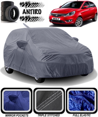 ANTIRO Car Cover For Tata Bolt (With Mirror Pockets)(Grey)