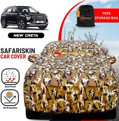 AUTOMOZEXO Car Cover For Hyundai Creta (With Mirror Pockets)(Multicolor)