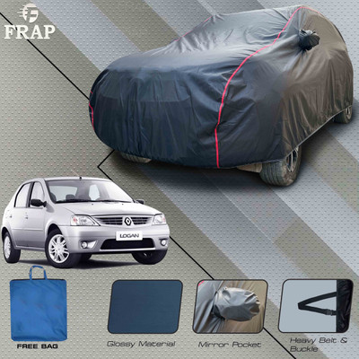 Frap Car Cover For Mahindra Logan, Logan CNG, Logan Edge, Logan 1.4 GLE (With Mirror Pockets)(Grey, Red)