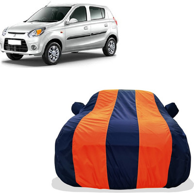 Tricway Car Cover For Maruti Suzuki Alto 800 LX Optional (With Mirror Pockets)(Orange)