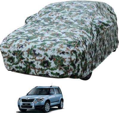Auto Hub Car Cover For Skoda Yeti (With Mirror Pockets)(Multicolor)