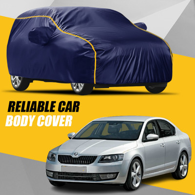 R Rayvin Star Car Cover For Skoda Octavia (With Mirror Pockets)(Multicolor)