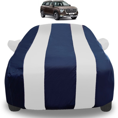 Amanzo Car Cover For Hyundai Alcazar (With Mirror Pockets)(Silver)