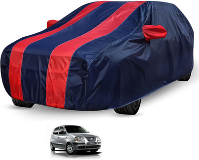 Auto Hub Car Cover For Hyundai Santro (Without Mirror Pockets)(Black, Red)