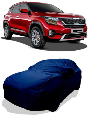 Coxtor Car Cover For Kia Seltos GTX AT 1.4 (With Mirror Pockets)(Blue)