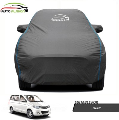 AUTO ALAXON Car Cover For Chevrolet Enjoy (With Mirror Pockets)(Black)