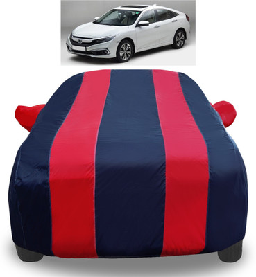 Auto Hub Car Cover For Honda Civic (With Mirror Pockets)(Red)