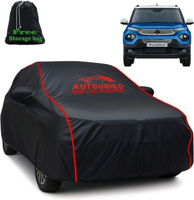 autouniko Car Cover For Tata Punch (With Mirror Pockets)(Black)