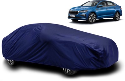 MAVENS Car Cover For Skoda Slavia (With Mirror Pockets)(Blue)