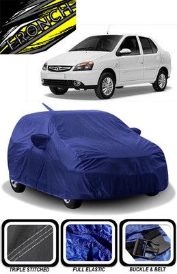 FRONCH Car Cover For Tata Indigo eCS LX TDI BS III (With Mirror Pockets)(Blue)
