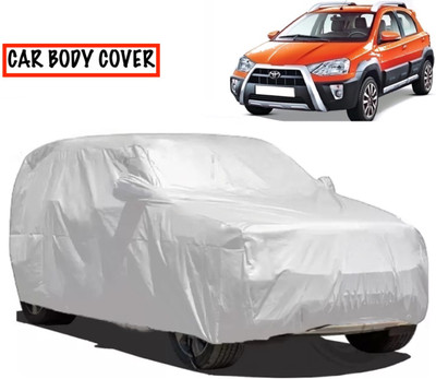AUCTIMO Car Cover For Toyota Etios Cross (With Mirror Pockets)(Silver)